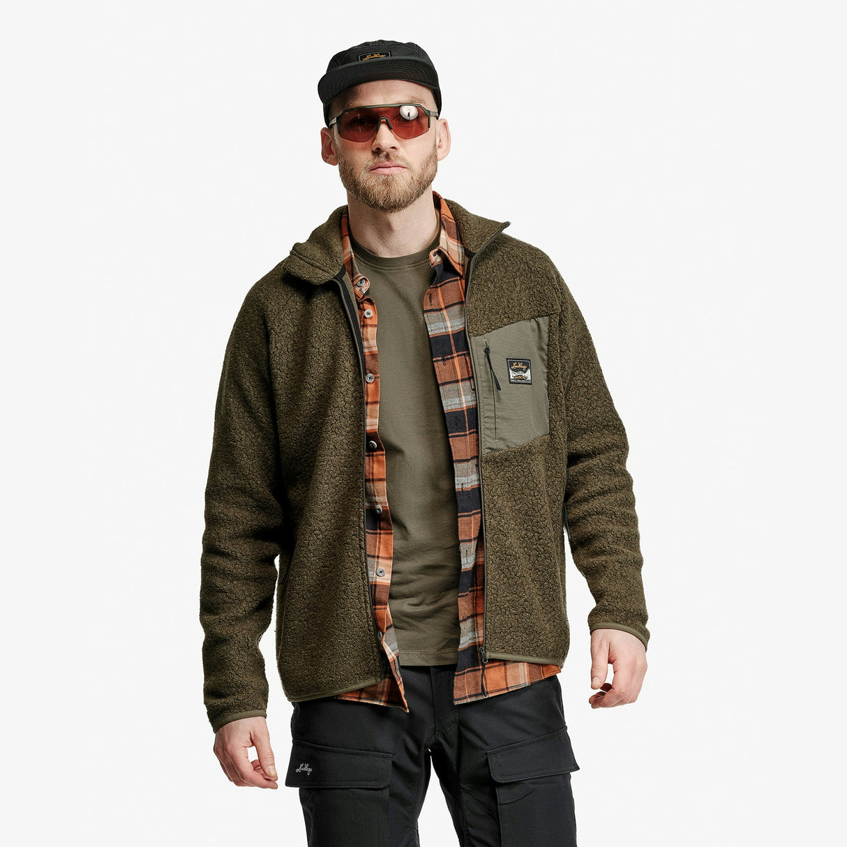 Flok Wool Pile Fleecejacka Herr