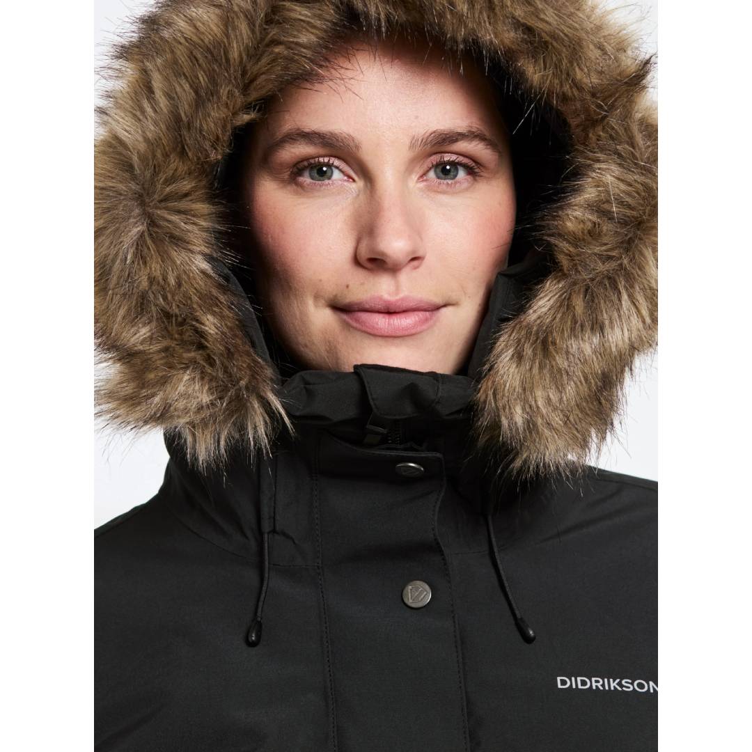 Erika Parka 3 Black Front Closeup