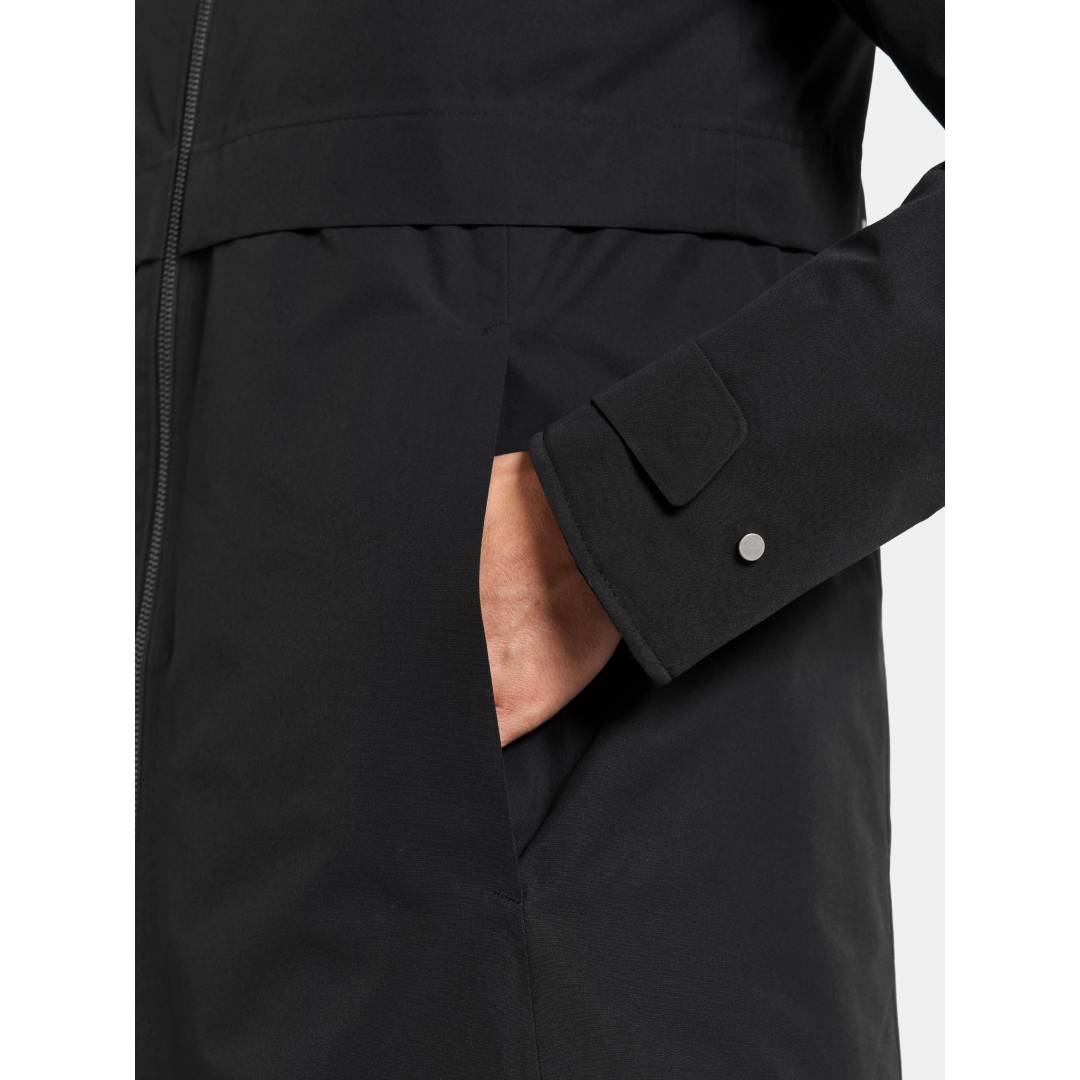Helle Parka W Dark Black Detail2