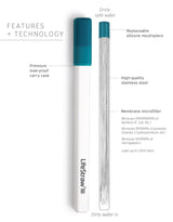 Lifestraw Sip - Vattenfilter/sugrör i rostfritt stål med fodral