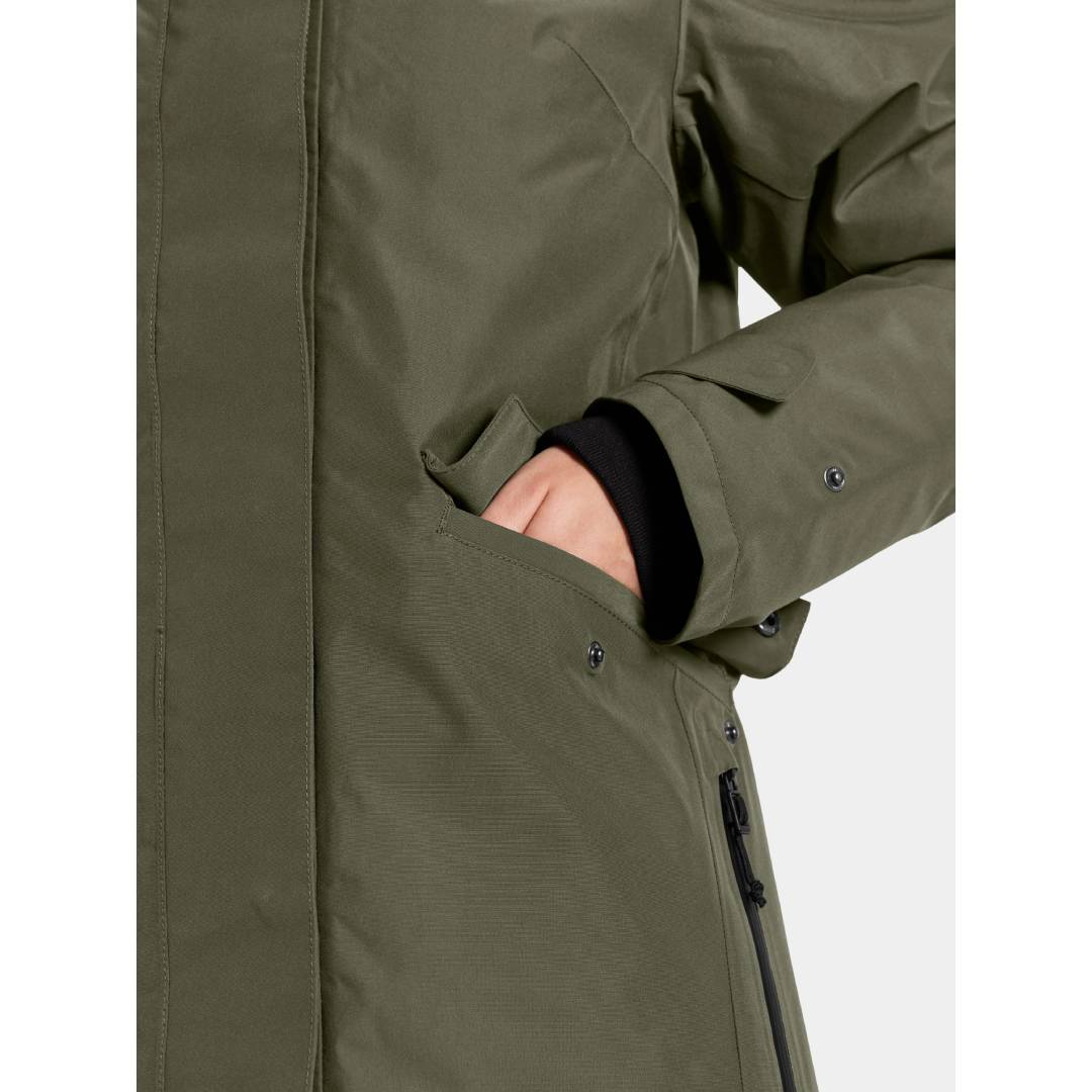 Erika Parka 3 Deep Green Side Pocket