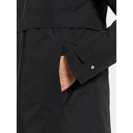 Helle Parka W Dark Black Detail2