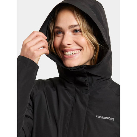 Tuva Womens Parka Black Detail1