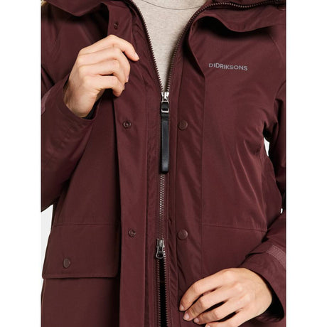 Tuva Womens Parka Old Rust Detail3